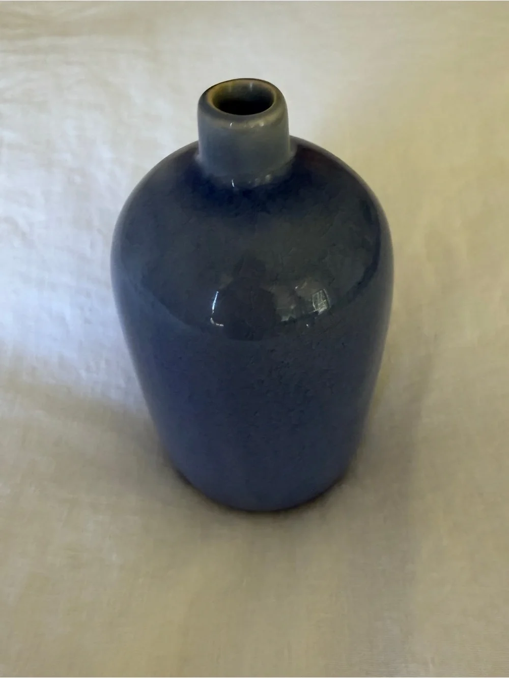 Crate & Barrel Perry Vase Tall in Blue
